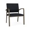 Lesro Newport Wide Guest Chair Metal Frame, Bronze, MD Black Upholstery NP1201 - alternate 1